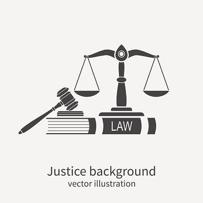 Symbol Of Law And Justice. Concept Law And Justice. Stock Clipart ...