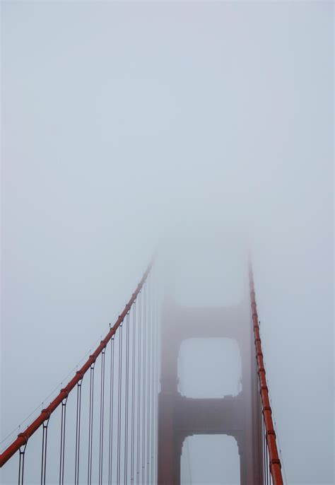 Golden Gate Bridge in fog 1435482 Stock Photo at Vecteezy