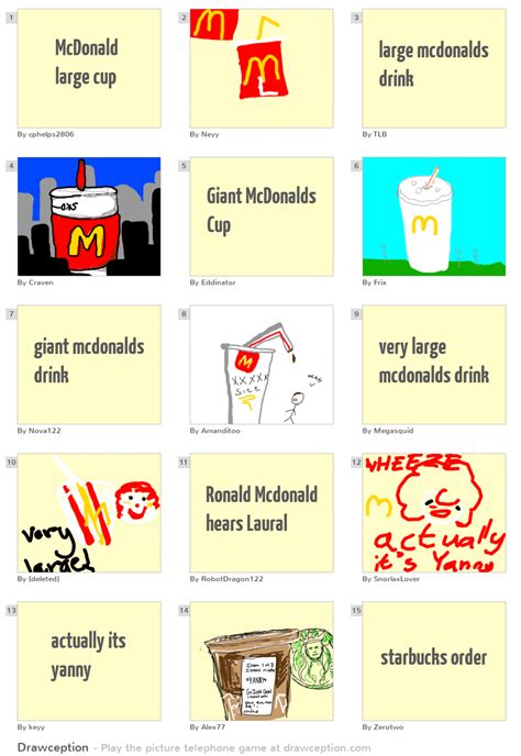 McDonald’s large cup - Drawception