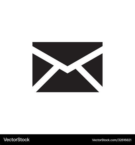 E-mail black icon on white background Royalty Free Vector