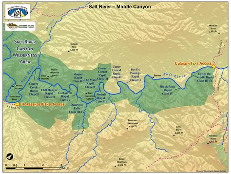 Salt River Rafting Map - Arizona | Wilderness Aware Rafting | Rafting ...