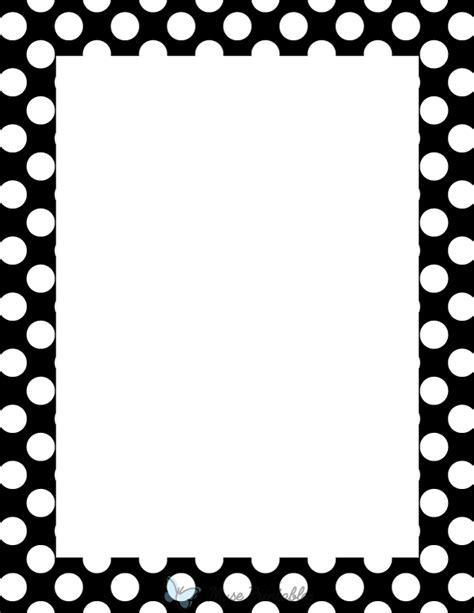 Free Printable Polka Dot Borders - PRINTABLE TEMPLATES