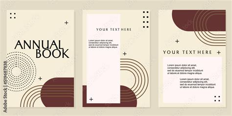 annual book cover design set. aesthetic background. vector illustration ...