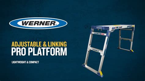 Werner - Work Platform - Adjustable & Linking Pro Platform - YouTube