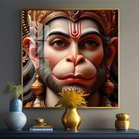 Buy Lord Hanuman Premium Acrylic Square Wall Art Online @ Best Price in India – The Next Decor