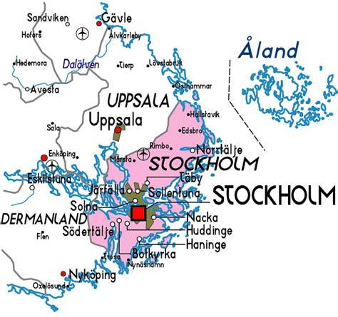 Stockholm Map Province City | Map of Sweden Political Region Province City