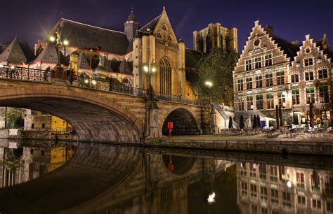 Belgium, Bridges, Bruges, Night, HD Wallpaper | Rare Gallery