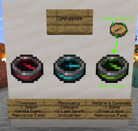 Recovery-Styled Nature's Compass Minecraft Texture Pack