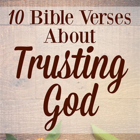 10 Bible Verses About Trusting God - Graceful Little Honey Bee