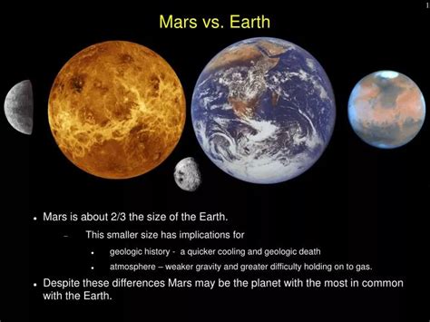 PPT - Mars vs. Earth PowerPoint Presentation, free download - ID:4135624