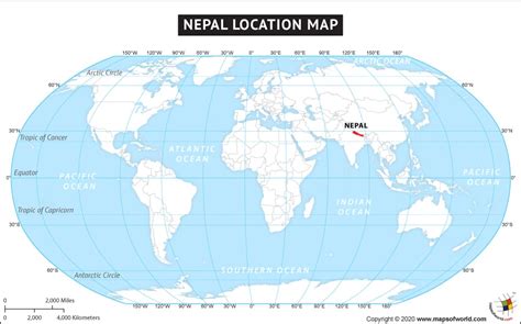 Where is Nepal Located? Location map of Nepal