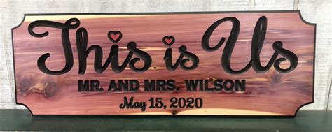 Personalized Wedding Wood Sign (This is Us) - Wood Signs of Gatlinburg ...