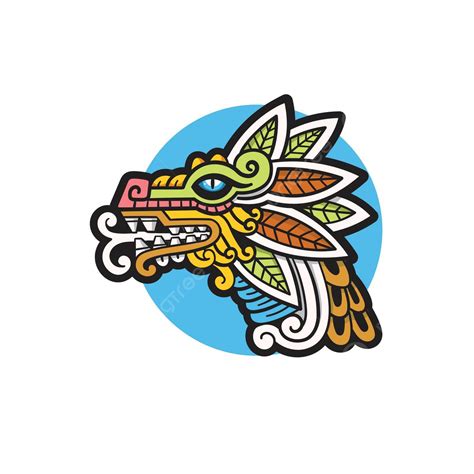 Quetzalcóatl Cabeza Dios Mexicano Azteca Estilo Monstruo Vector PNG ,dibujos Arte, Estilo ...