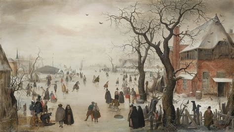 Winter Landscape near a Village, 1615, 95×53 cm by Hendrik Avercamp: History, Analysis & Facts ...