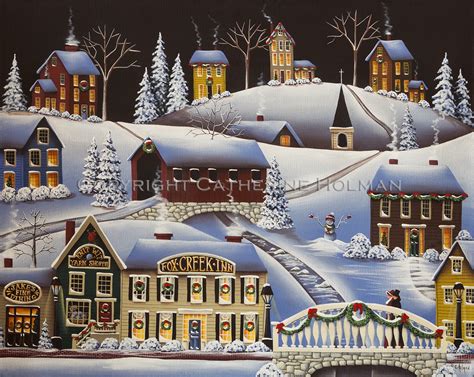 Christmas Village Painting at PaintingValley.com | Explore collection of Christmas Village Painting