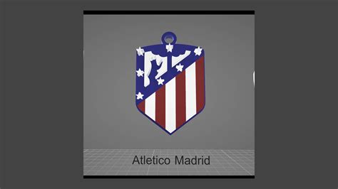 Atletico Madrid Logo Team Printable And Renderable Keychan 3D Model ...