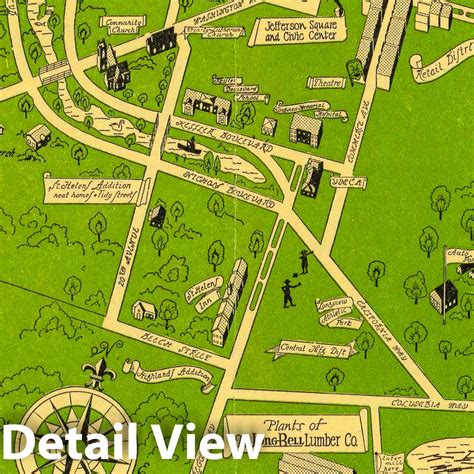 Historic Map : City & Environs of Longview, Washington. 1930 - Vintage ...