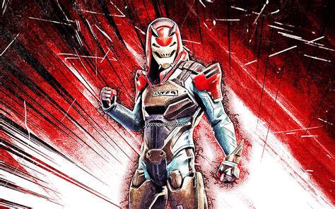 Vendetta Skin, grunge art, Fortnite Battle Royale, red abstract rays, Fortnite characters, HD ...