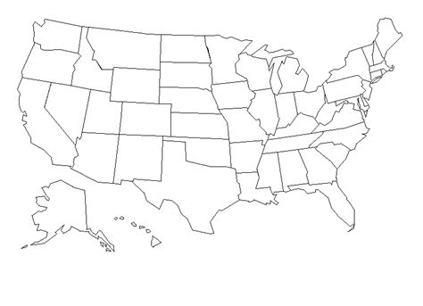 Black And White Map Of Us | Carolina Map