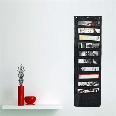 2 Sizes Cascading File Holder Wall Mount Organizer Hanging Paper Folder ...