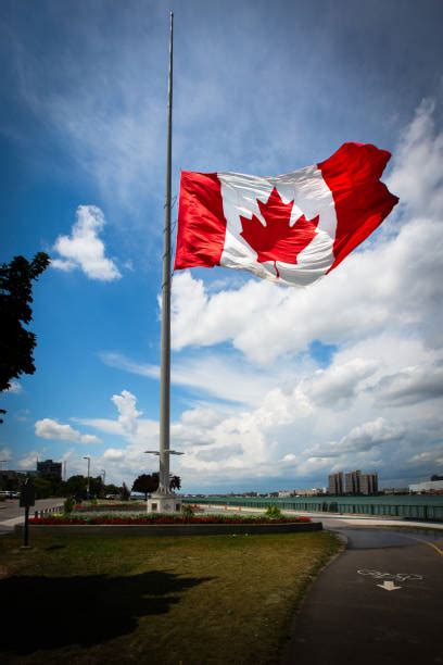 Canadian Flag At Half Mast Stock Photos, Pictures & Royalty-Free Images ...