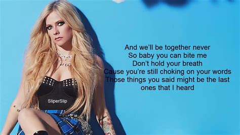 Avril Lavigne - Bite Me LYRICS - YouTube