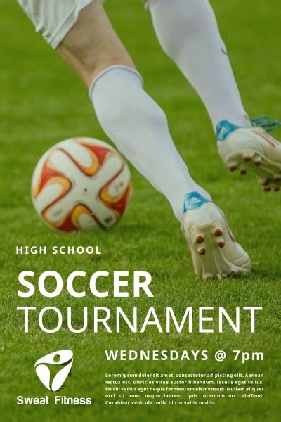 School Soccer Tournament Poster Template | MyCreativeShop