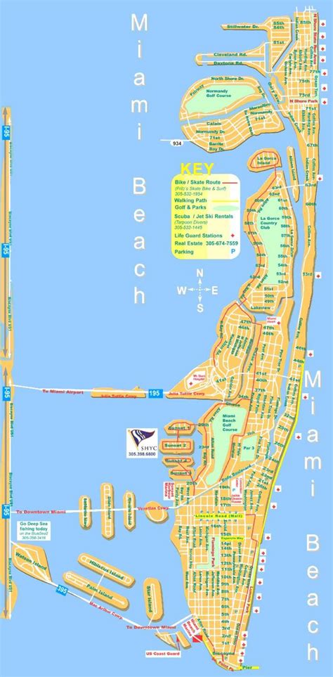 Miami beach mapa - Mapa de Miami beach (Florida - USA) | Miami beach ...