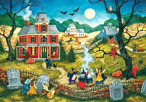 Bonnie White | Halloween art, Halloween folk art, Halloween artwork