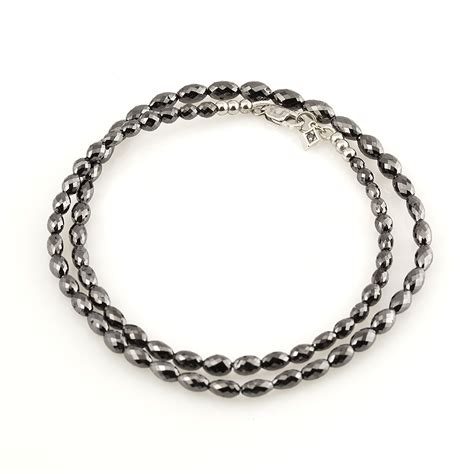 Black Diamond Bead Necklace