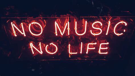 Download Neon Aesthetic Music Quote Wallpaper | Wallpapers.com