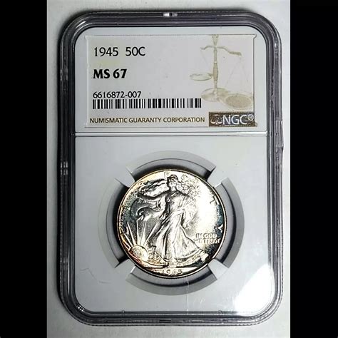 1945 Walking Liberty Half Dollar NGC MS-67 - VERY ORIGINAL - Bob Paul ...