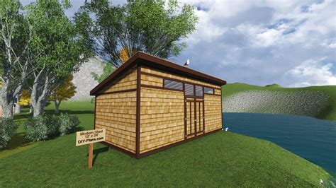 12x24 Modern Shed Plan