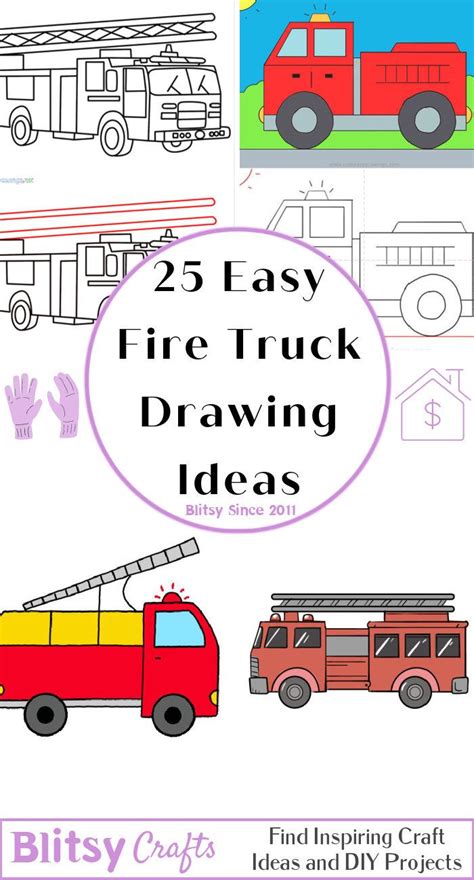 25 Easy Fire Truck Drawing Ideas - How to Draw