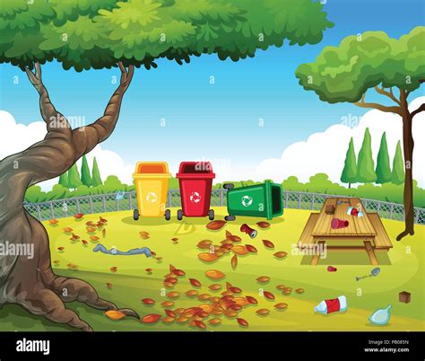 A dirty park landscape illustration Stock Vector Image & Art - Alamy