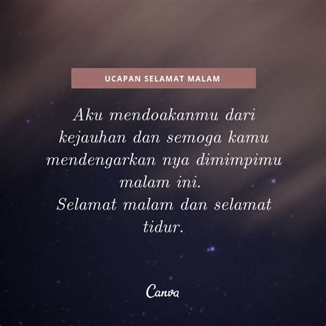 Kata Kata Ucapan Selamat Malam Terbaik | Dengan Gambar - Canva