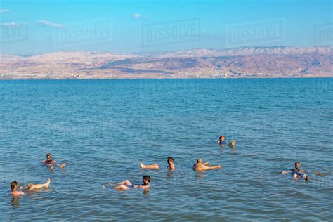 View of Dead Sea at Kalia Beach, Israel, Middle East - Stock Photo - Dissolve