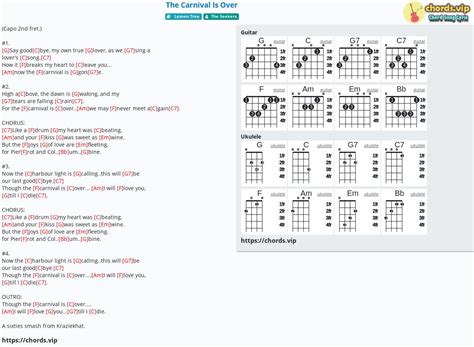 Chord: The Carnival Is Over - tab, song lyric, sheet, guitar, ukulele | chords.vip