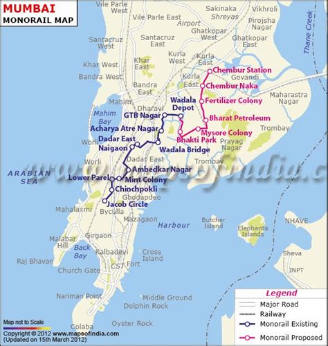 Mumbai Monorail Map | Map, Mumbai, Route map