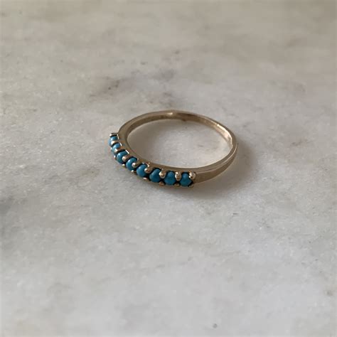 8 STONE TURQUOISE RING– MIMOSA Handcrafted