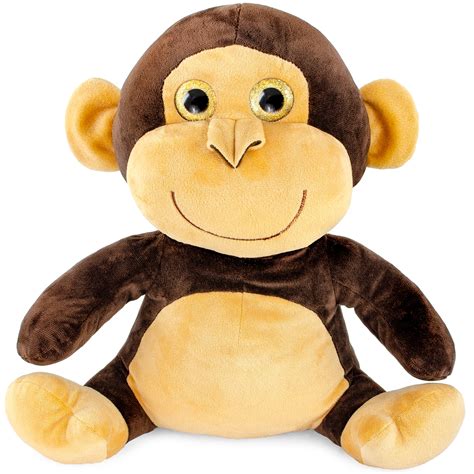 Super Soft Plush Big Glitter Eye Monkey Stuffed Animal Toy, 14 inch ...