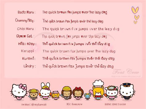 Sanrio Edition Part 1 ~ Font Crew