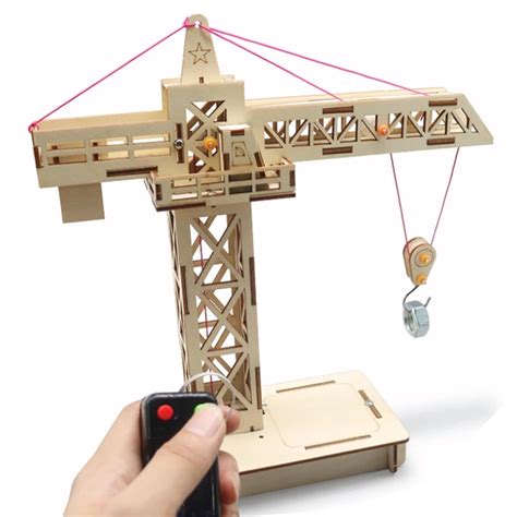 Remote Control Tower Crane DIY Handmade Models Building Toy Scientific ...