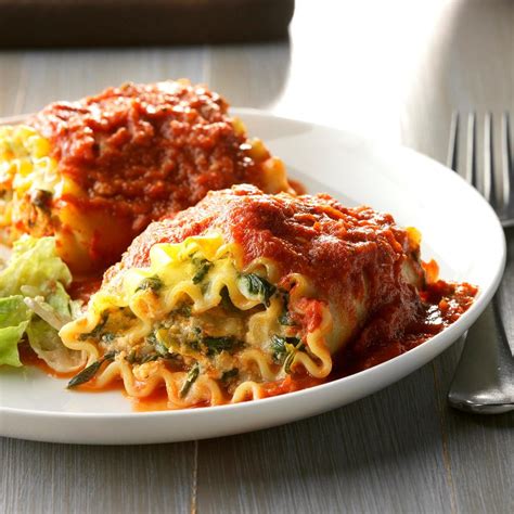 Spinach Lasagna Roll-Ups | Taste of Home