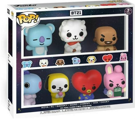 Funko Pop! Animation Idols Bts 7 Pack Figuras Bt21 Mascotas | Rainbow ...