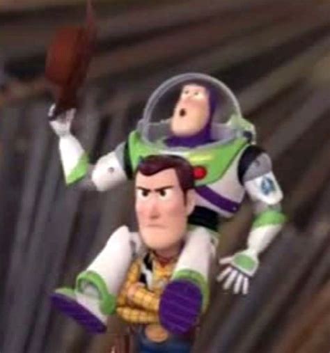 buzz lightyear on woody's shoulders | Woody toy story, Toy story buzz ...