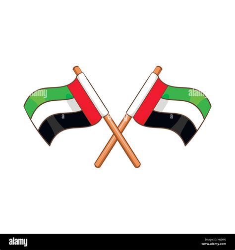 UAE flag icon, cartoon style Stock Vector Image & Art - Alamy