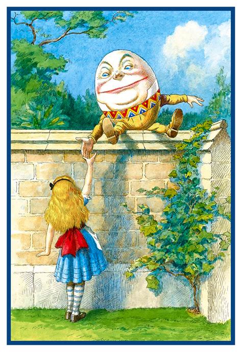 Tenniel's Humpty Dumpty Alice in Wonderland Counted Cross Stitch Chart Pattern 769572896762 | eBay