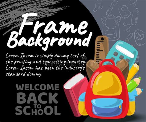 Education Frame Background Concept Illustration Vector Design 2 Stock ...