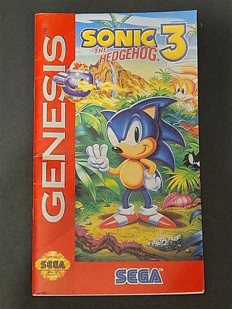 Sonic the Hedgehog 3 Sega Genesis instruction manual only Values - MAVIN